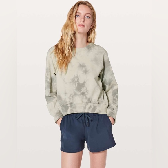 Lululemon Its A Wash Long Sleeve Shibori Dove Grey Cement Grey - Picture 1 of 14